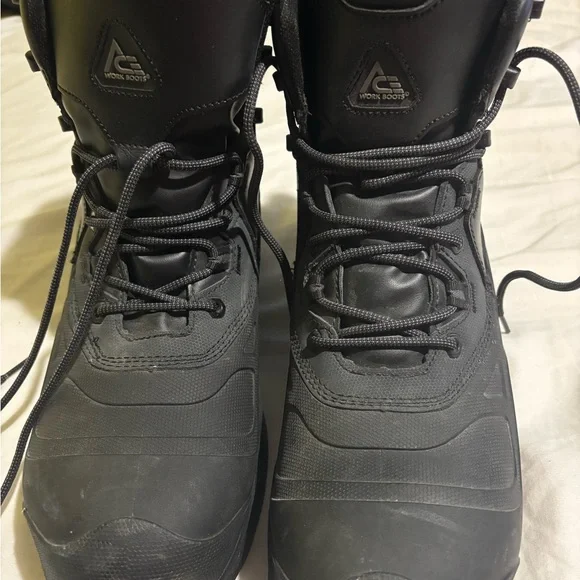 Men's Black ACE Workboots - Picture 1 of 5